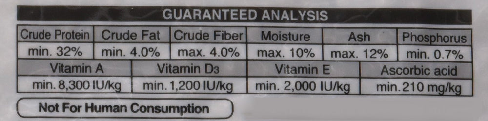 Hikari étiquette composition indiquant vitamine C stabilisée et nutriments