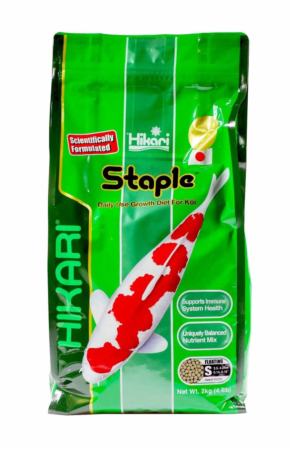 Hikari emballage avant montrant format 4,4 lb et bénéfice qualité nutritive