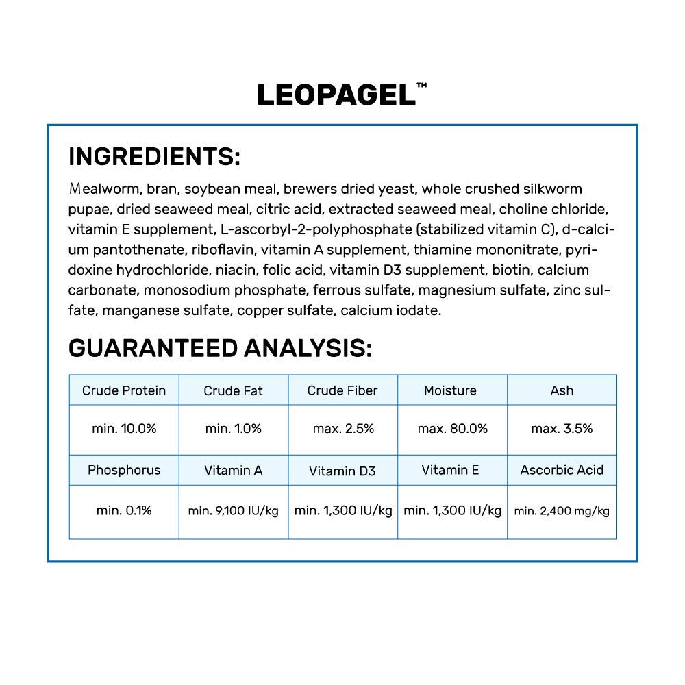 Hikari LeopaGel texture de la pâte visible pour appétence et consistance