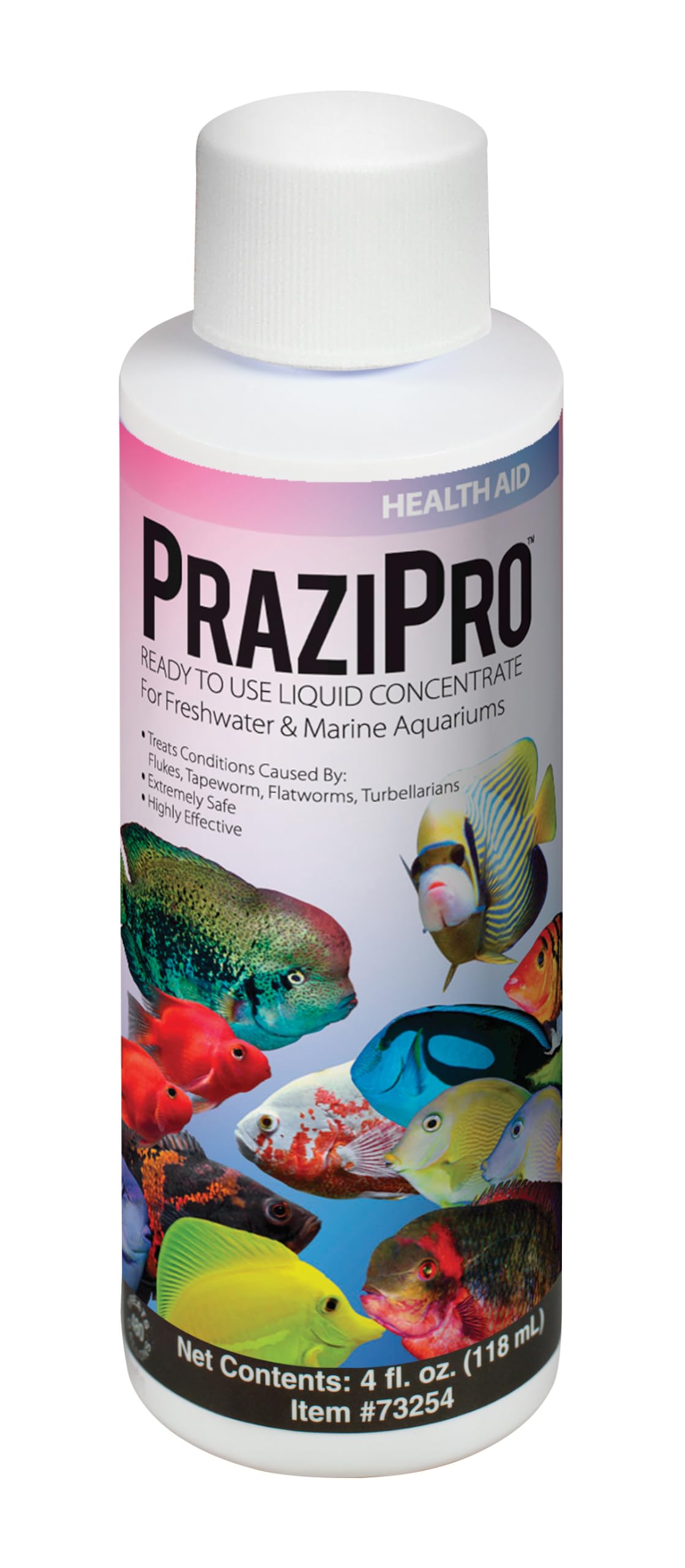 Hikari Prazipro face du flacon montrant l'étiquette et usage précis