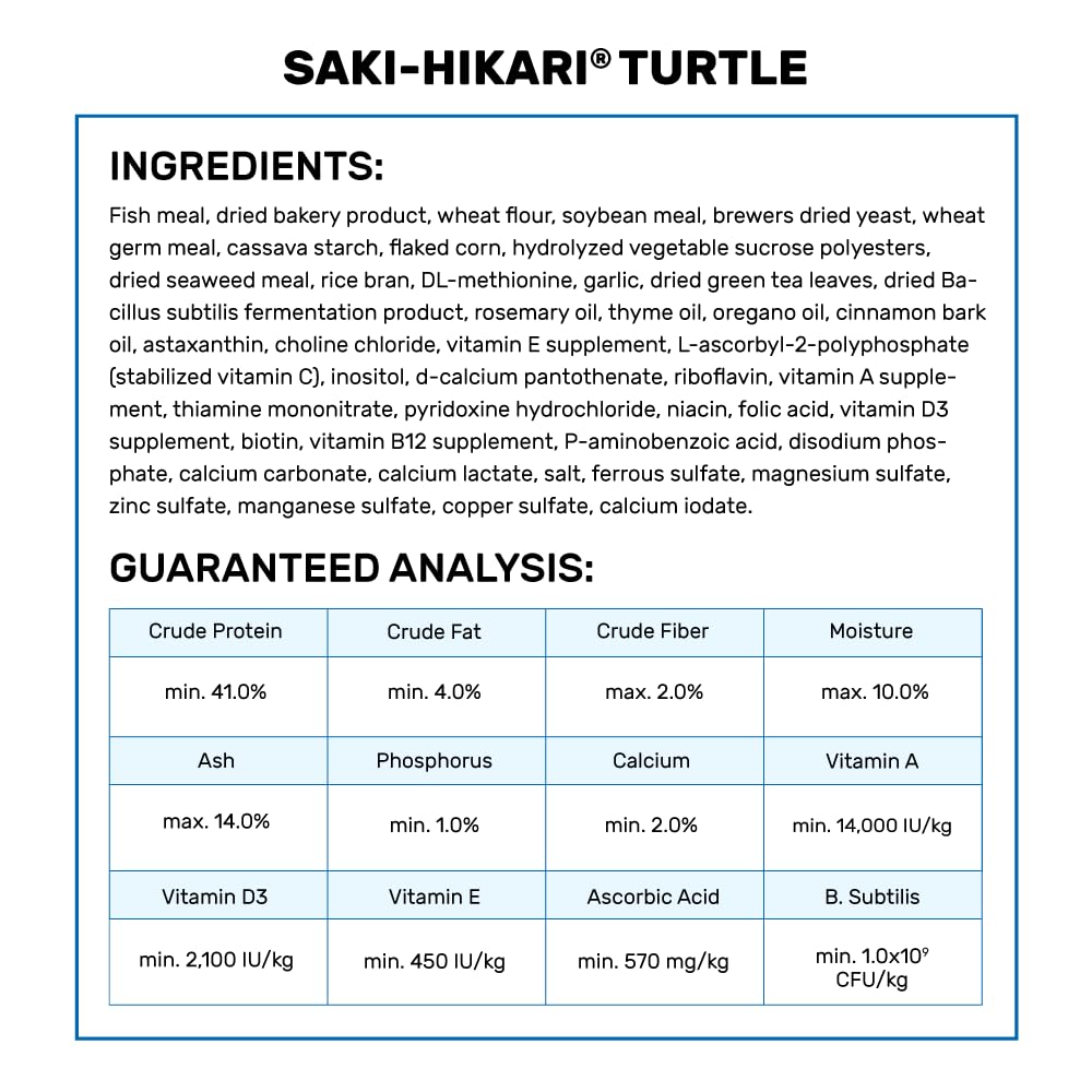 Hikari Saki Turtle portion sur main démontrant contrôle des rations et praticité