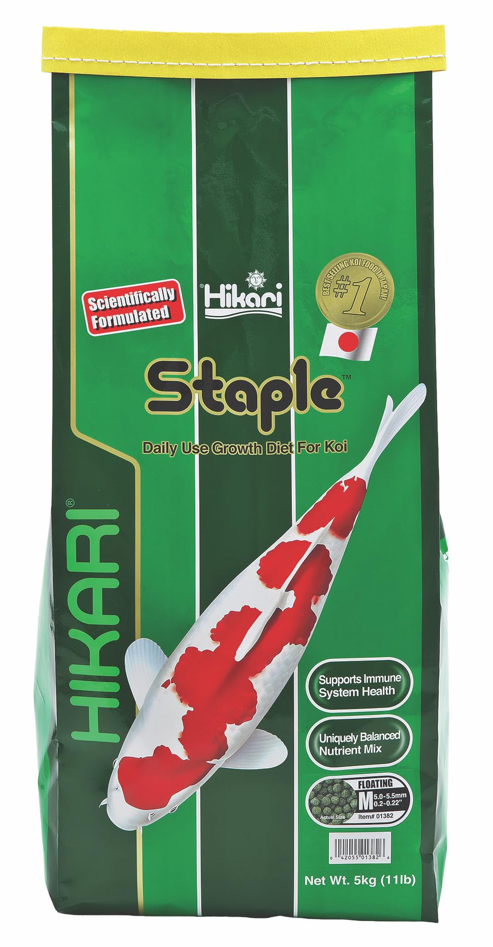 Hikari sac avant emballage montrant l'étiquette et la contenance 5 kg, confiance