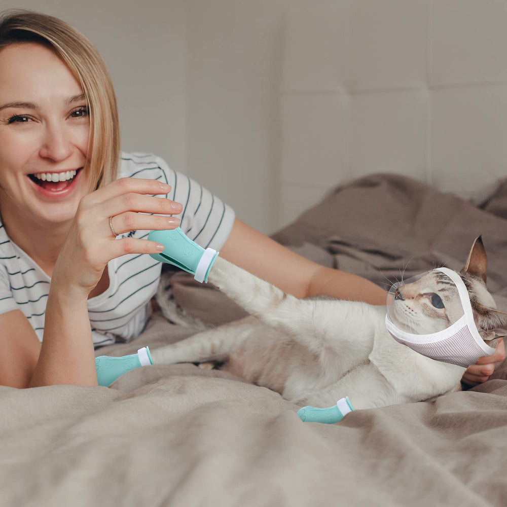 Hillban ensemble complet muselière et 4 chaussons pour toilettage sûr