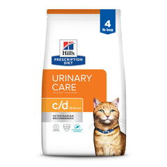 Hill's c/d multicare face de l'emballage montrant la formule pour la santé urinaire
