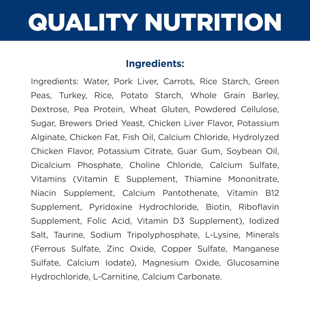 Étiquette Hill's Prescription Diet avec informations nutritionnelles claires et vérifiables