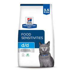 Hill's Prescription Diet emballage face montrant recette d/d canard bénéfice clarté