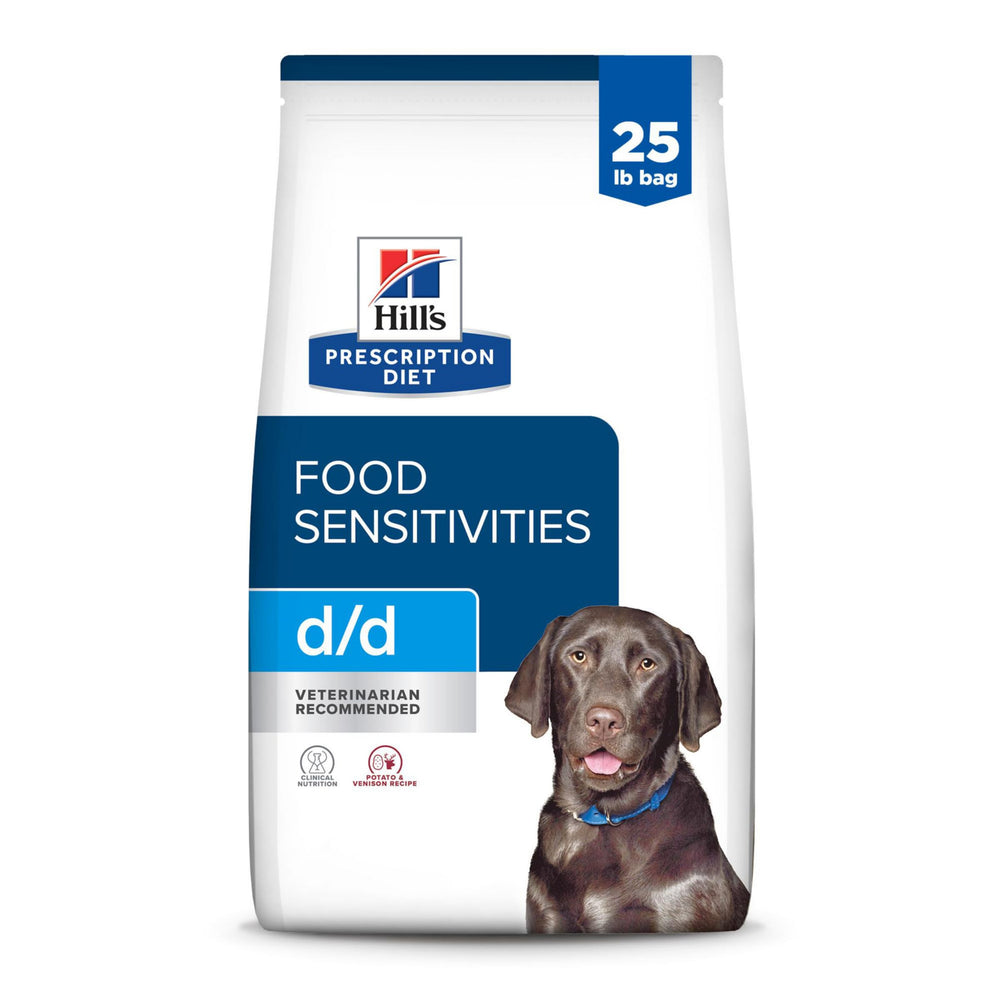HILL'S PRESCRIPTION DIET face du paquet montrant la formule d/d et bénéfice simplifié