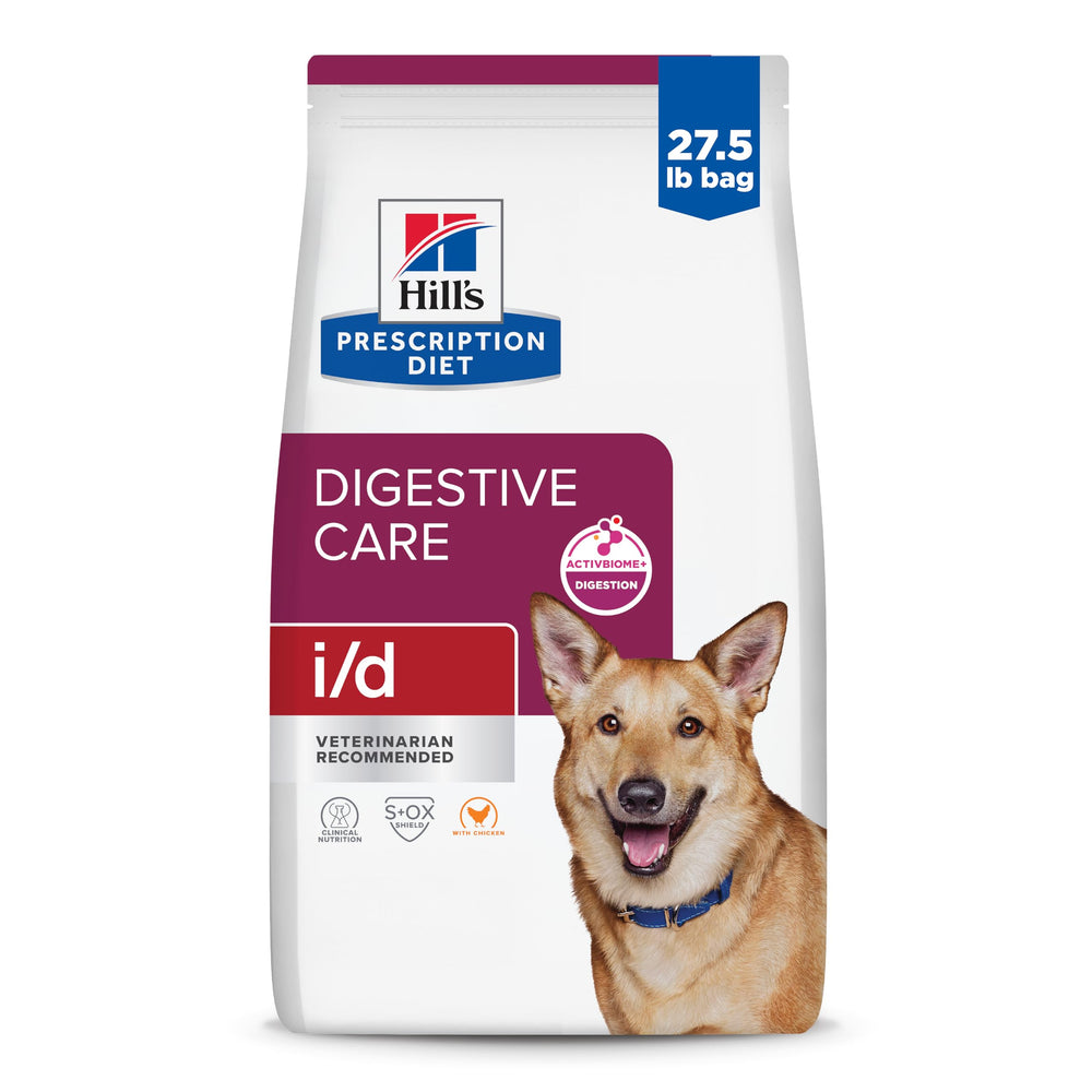 Hill's Prescription Diet emballage avant montrant produit et bénéfice digestif