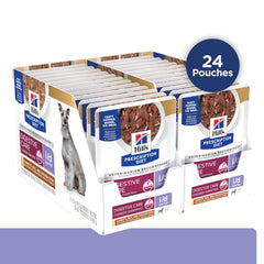 HILL'S PRESCRIPTION DIET texture en sauce en gros plan, favorise l'ingestion