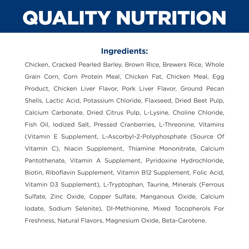 Hill's Prescription Diet paquet ouvert montrant quantité et qualité des croquettes