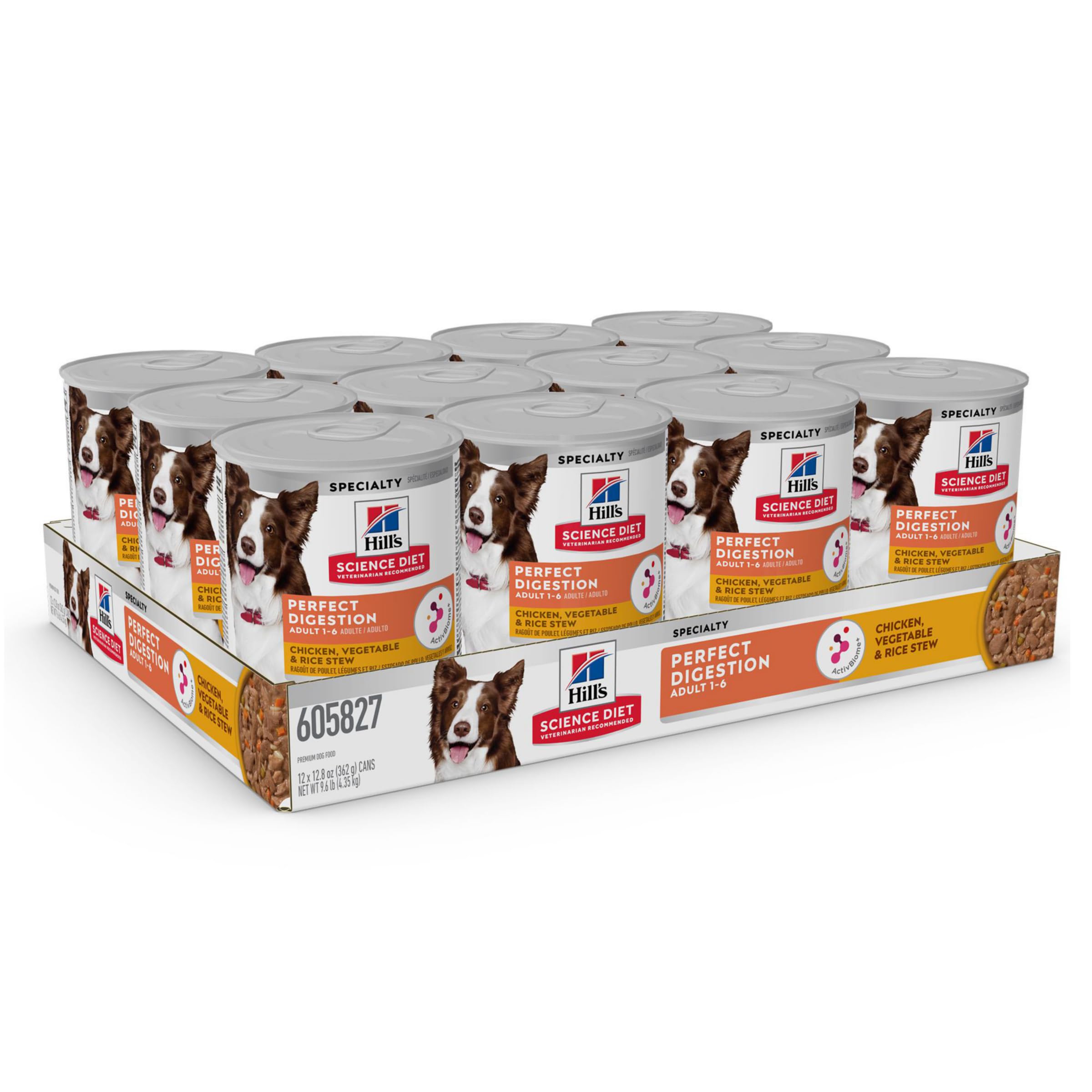 Hill's Science Diet assiette servie pour un chien, favorise appétit sain