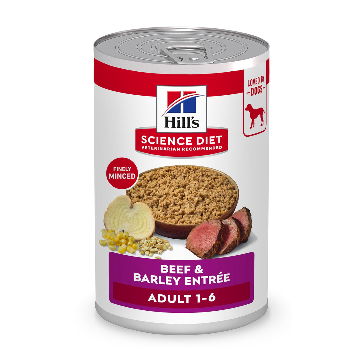 Hill's Science Diet face de la boîte montrant l'emballage et l'information produit