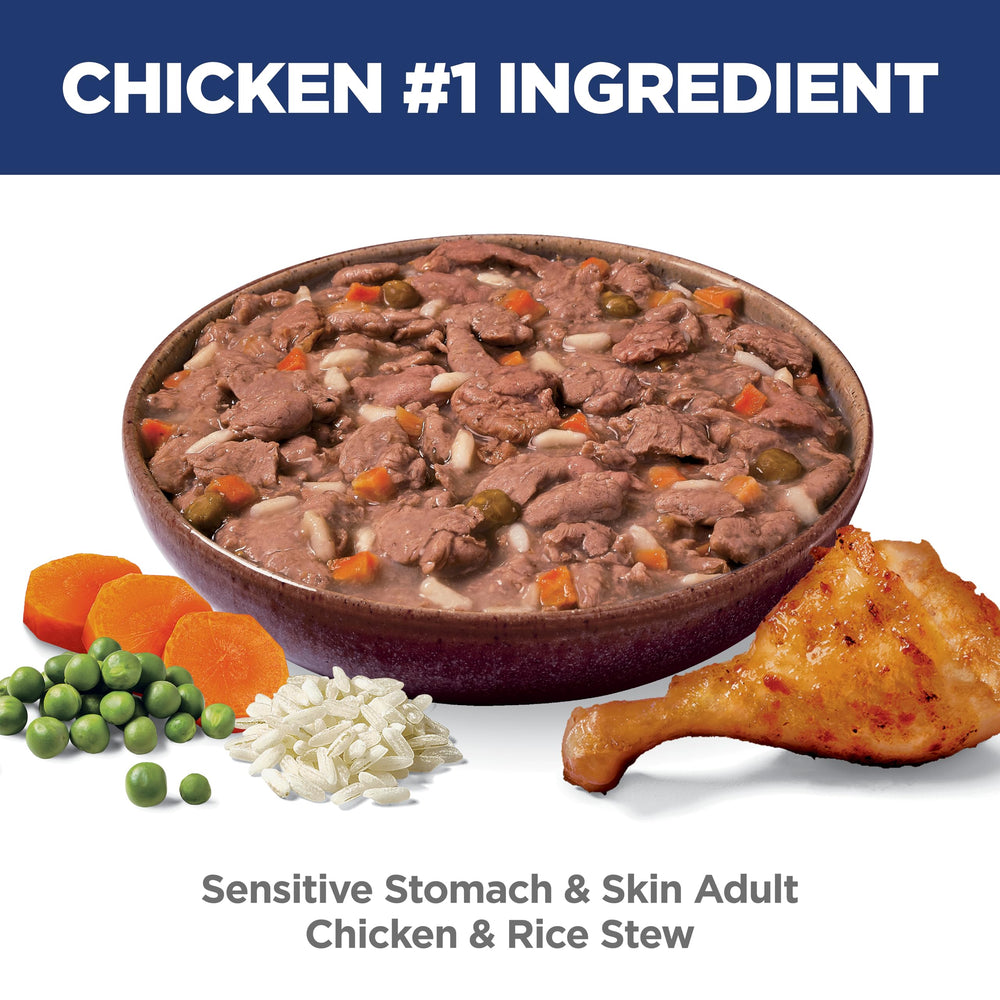 Hill's Science Diet bol servi devant un chien adulte, favorise appétence et digestion