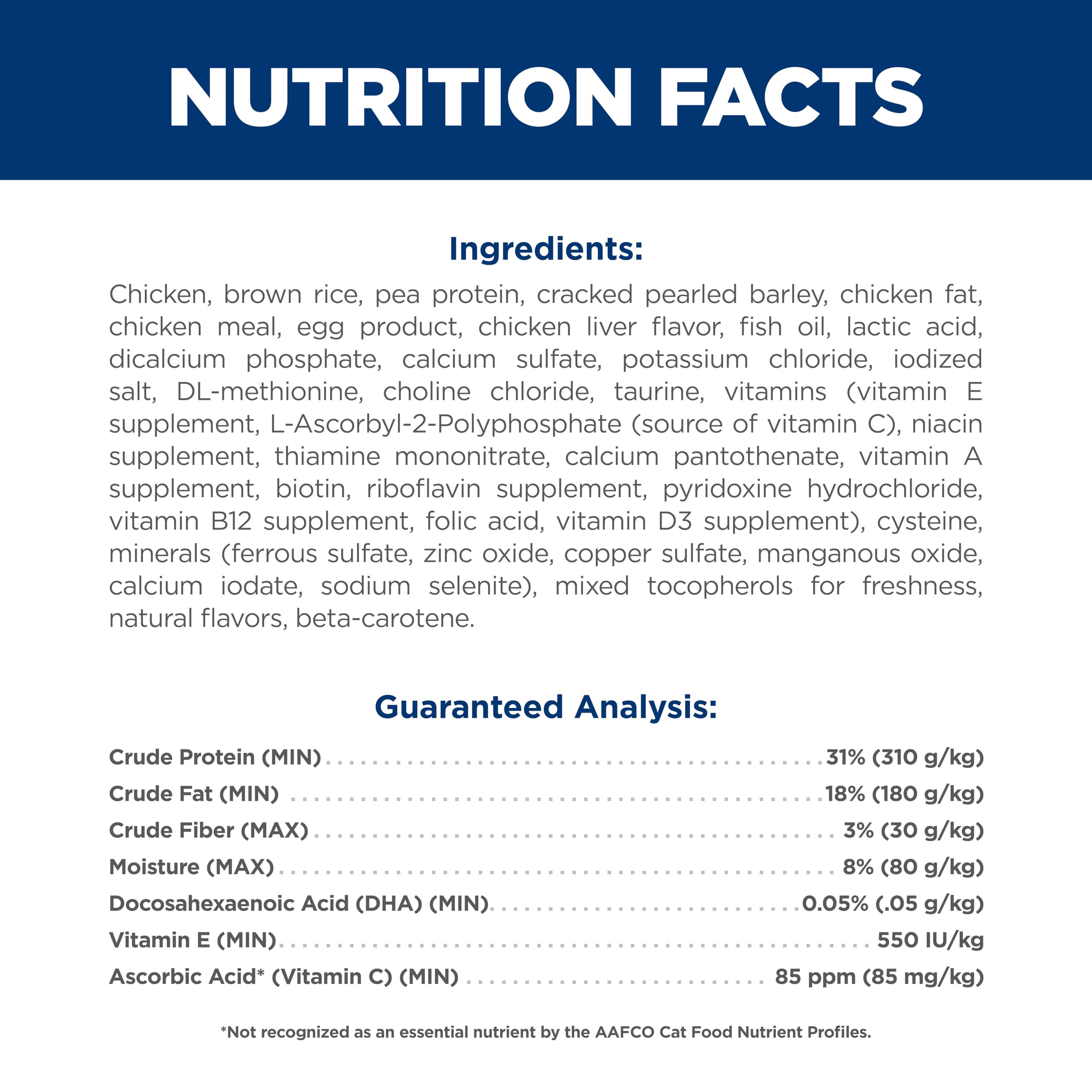Hill's Science Diet chaton qui mange pour soutien croissance active
