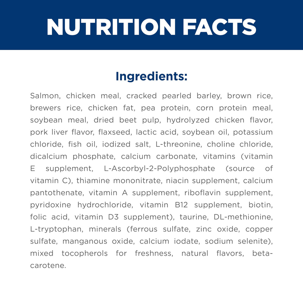 Hill's Science Diet étiquette nutritionnelle détail des vitamines