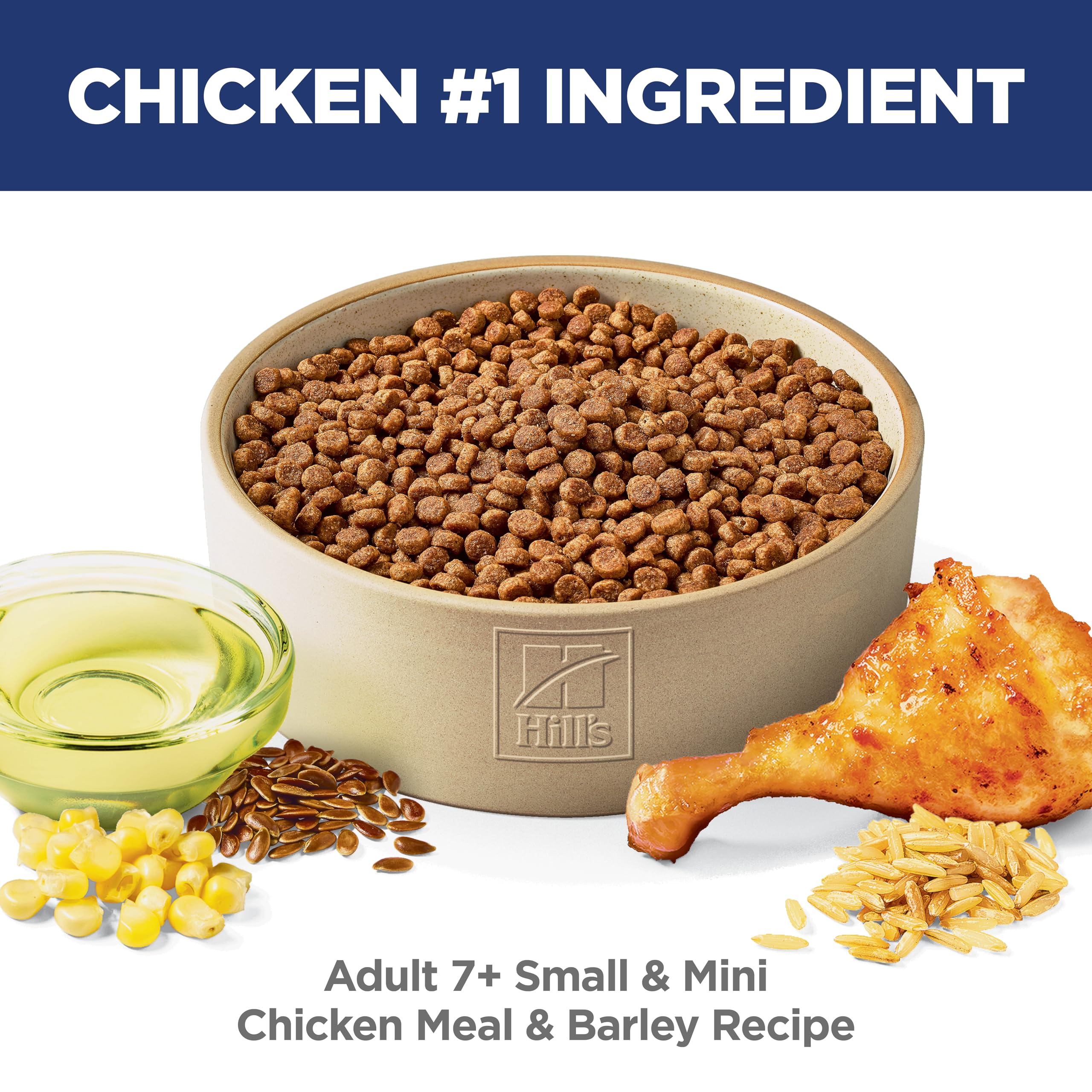 Hill's comparaison taille croquette, échelle pour petites mâchoires