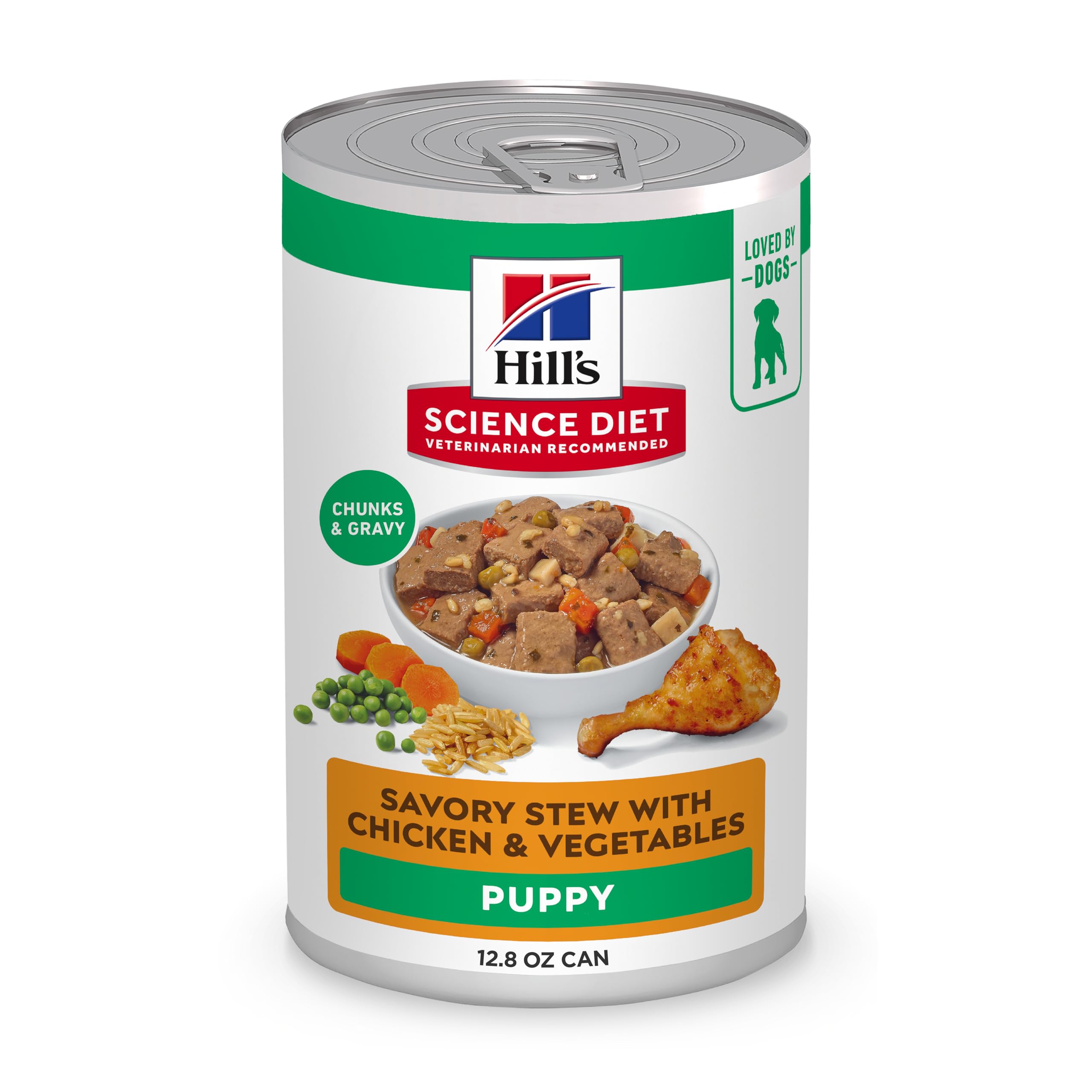Hill's Science Diet emballage avant montrant la recette rassurante et bénéfique
