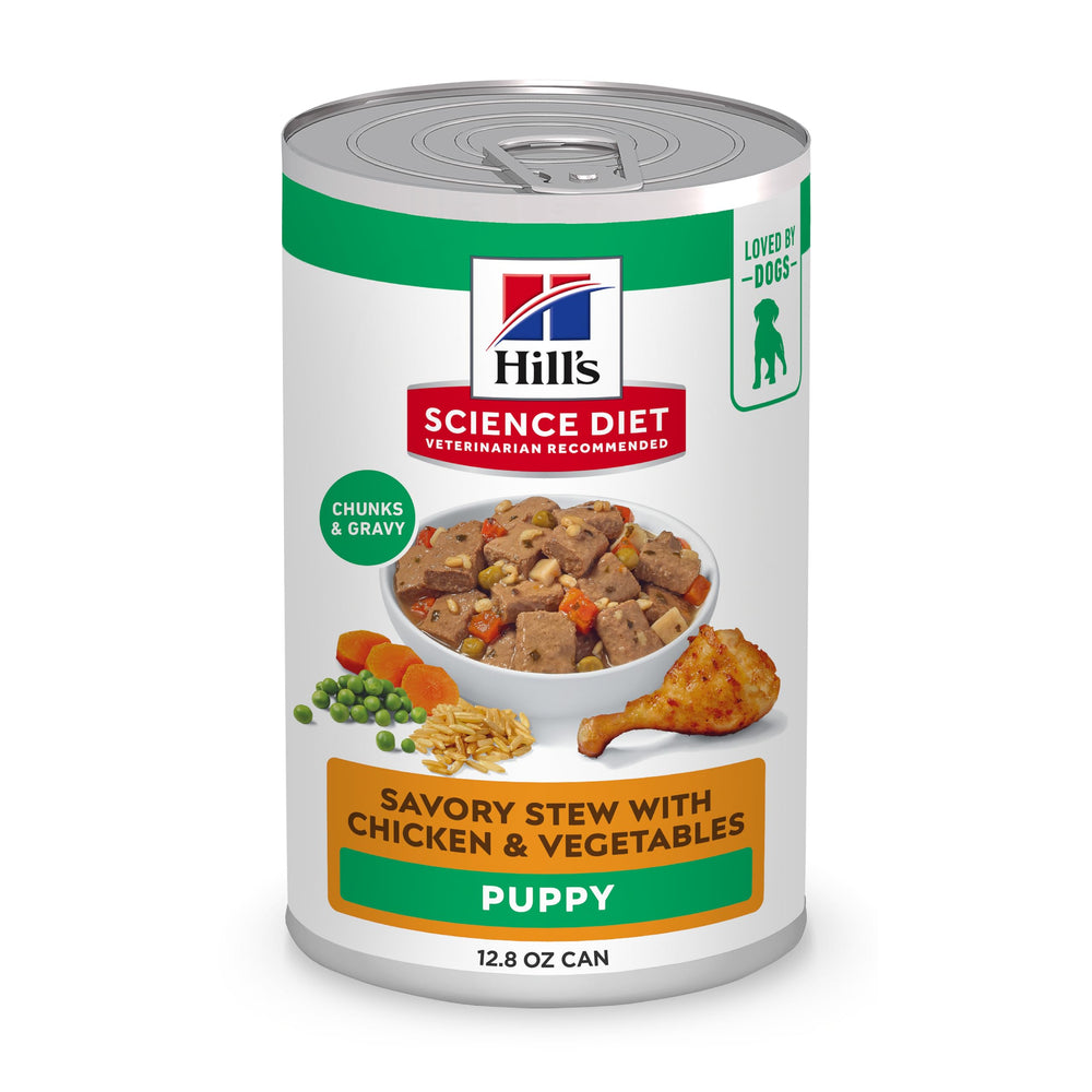 Hill's Science Diet emballage avant montrant la recette rassurante et bénéfique