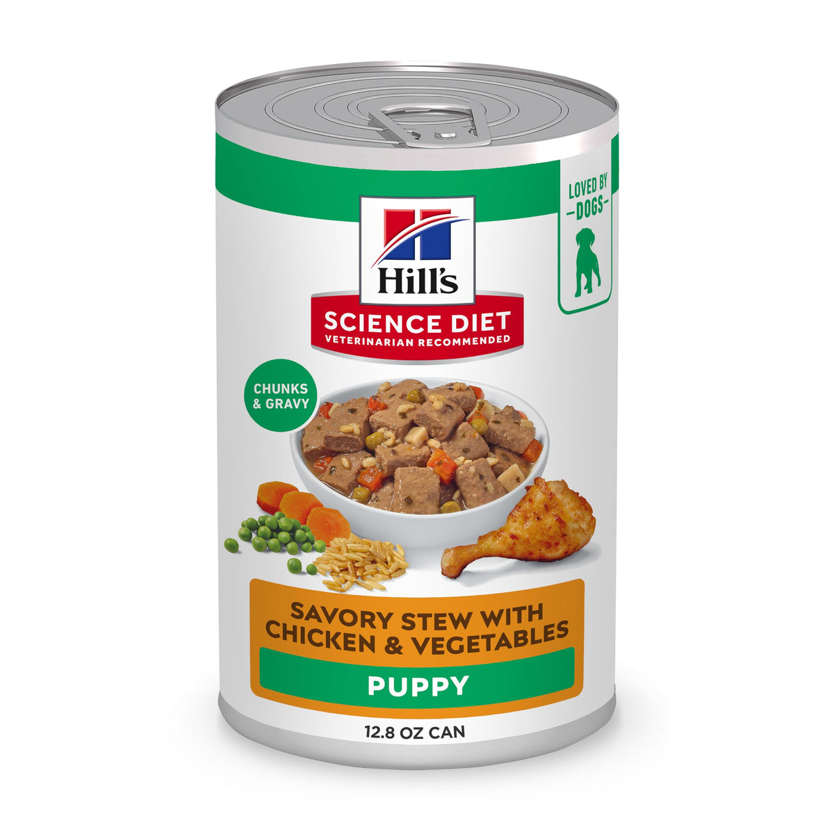 Hill's Science Diet emballage avant montrant la recette rassurante et bénéfique