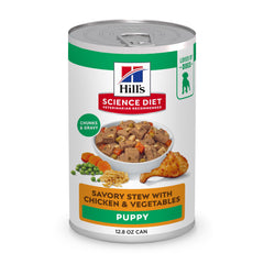 Hill's Science Diet emballage avant montrant la recette rassurante et bénéfique