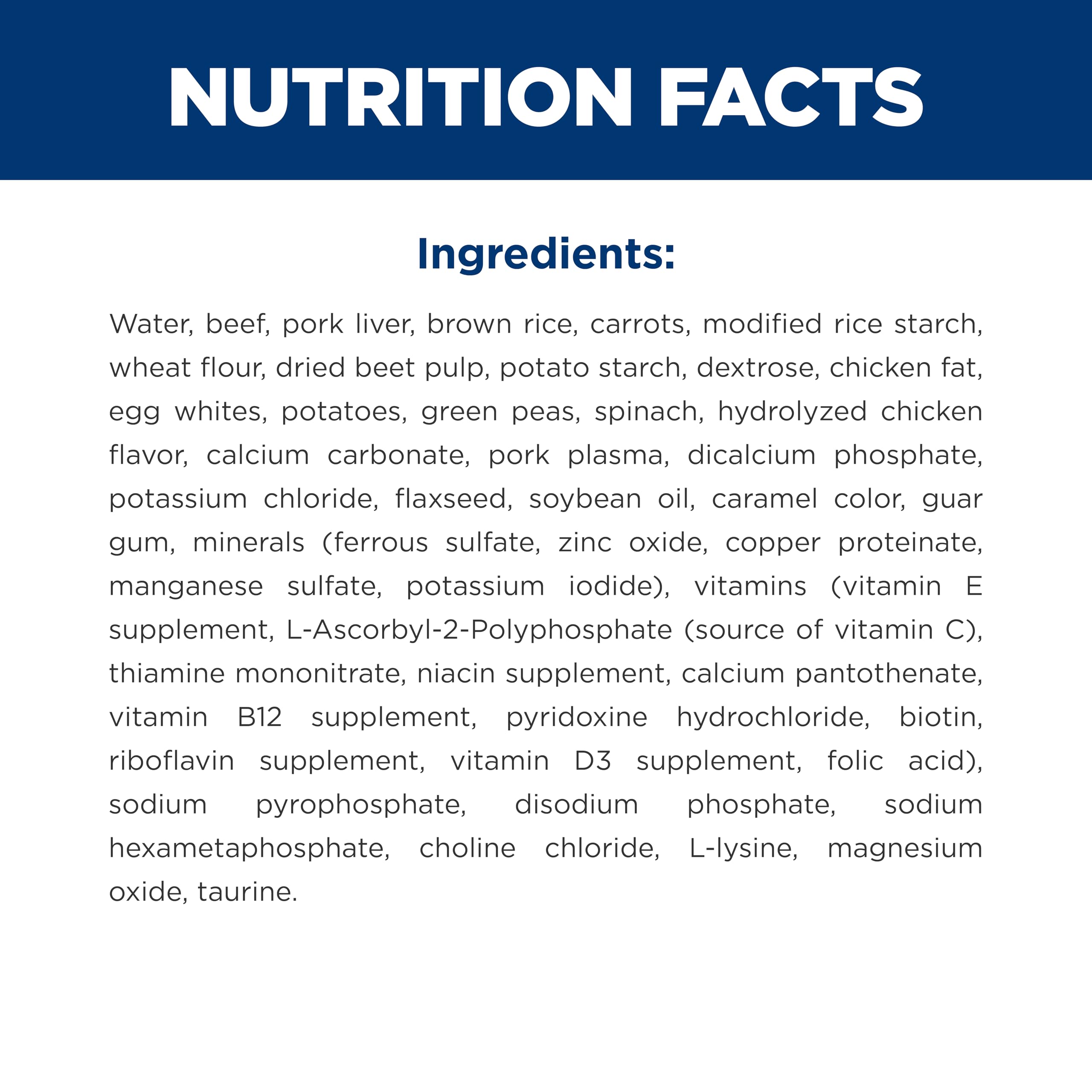 Hill's Science Diet étiquette nutritionnelle détaillée pour confiance et transparence