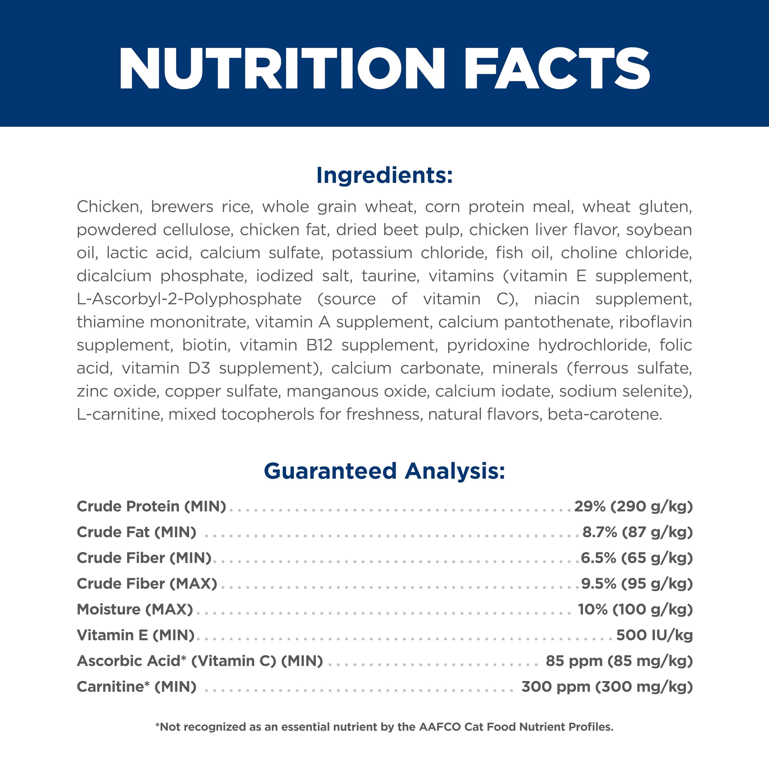Hill's Science Diet étiquette nutritionnelle lisible garantissant transparence