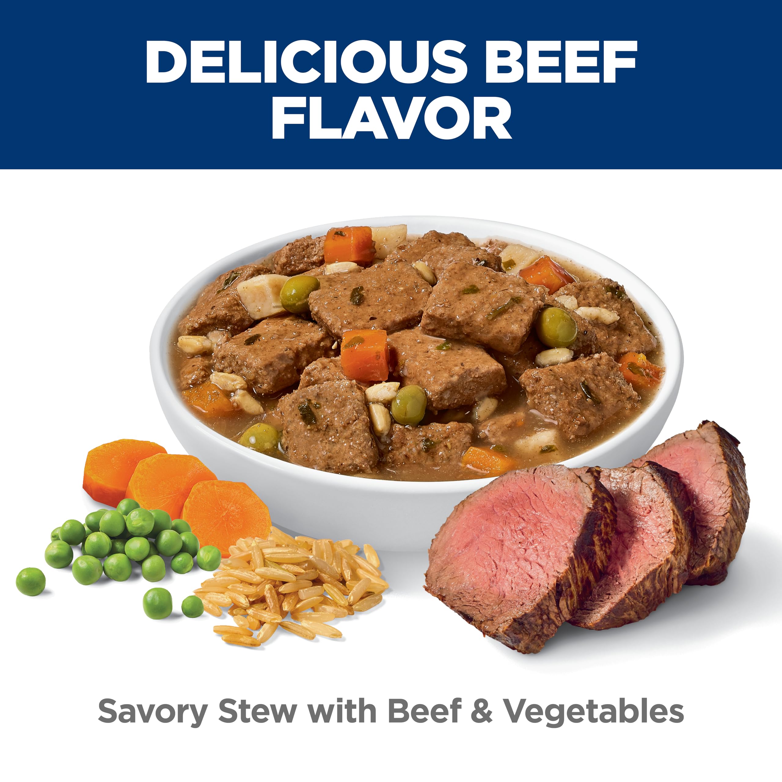 Hill's Science Diet morceaux de bœuf et légumes, ingrédients visibles