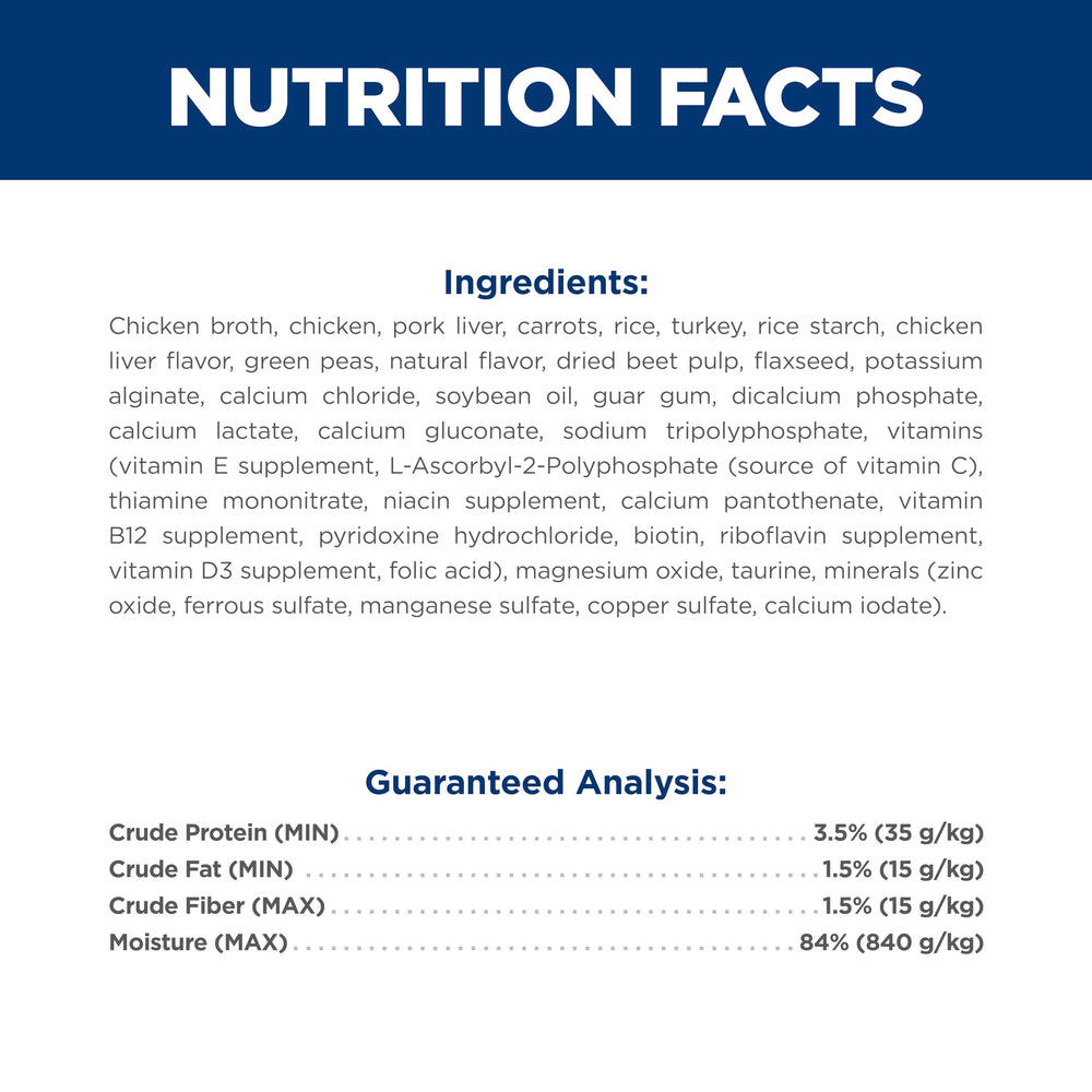 Hill's Science Diet tableau d'alimentation visible pour adapter portions selon poids