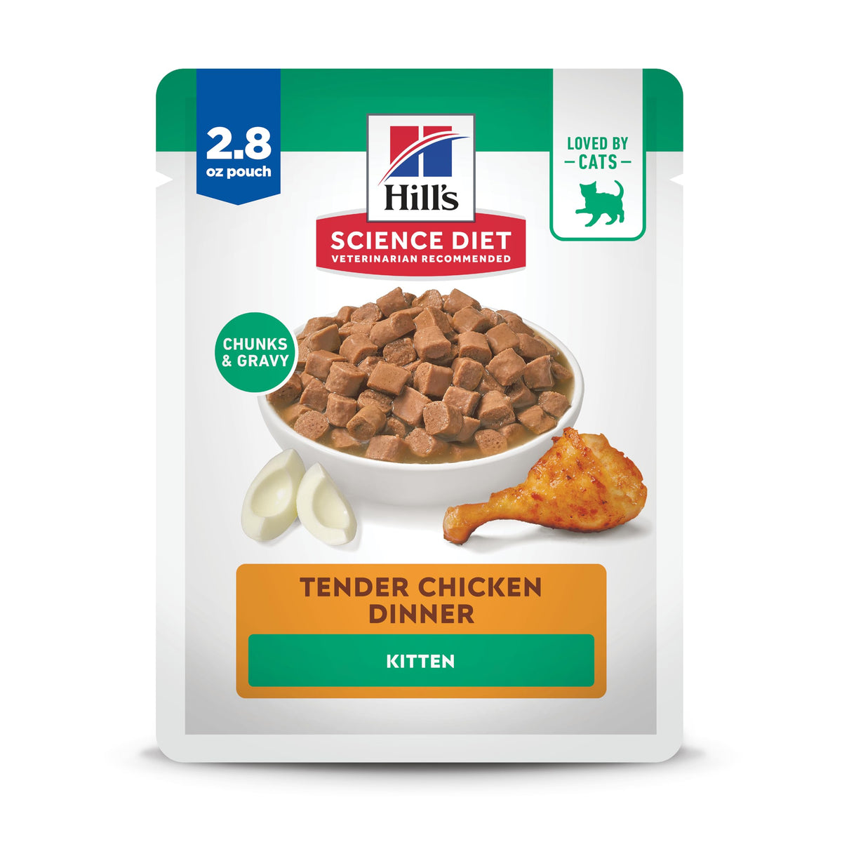 Hill's Science Diet emballage avant montrant la formule pour chatons, rassurant