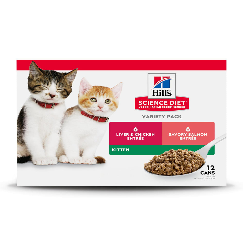Hill's Science Diet face avant de la boîte montrant la variété et bénéfice nutritionnel