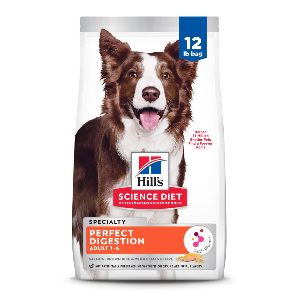Hill's Science Diet paquet avant montrant formule digestion parfaite bénéfice clarté