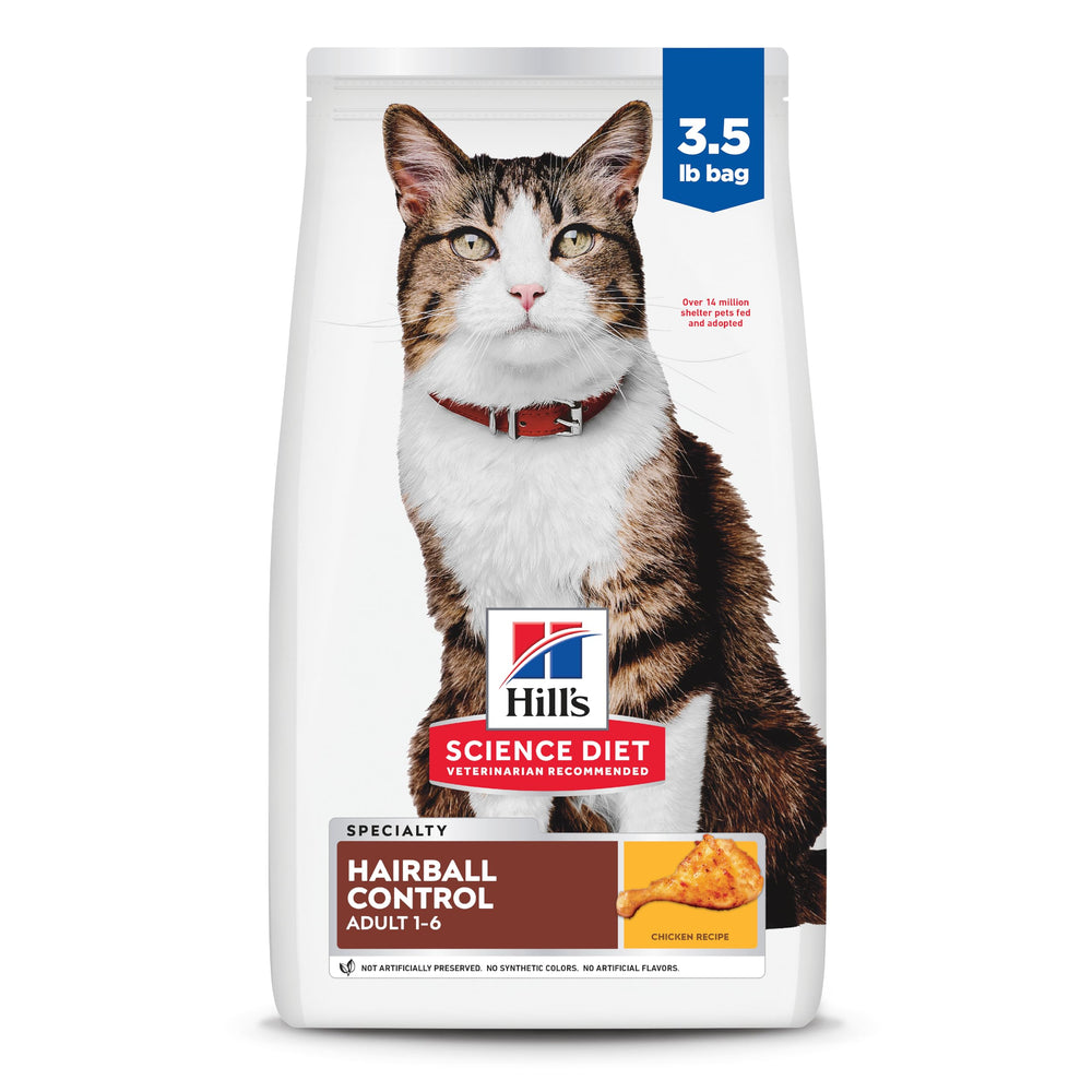 Hill's Science Diet paquet devant montrant recette au poulet, confiance et qualité