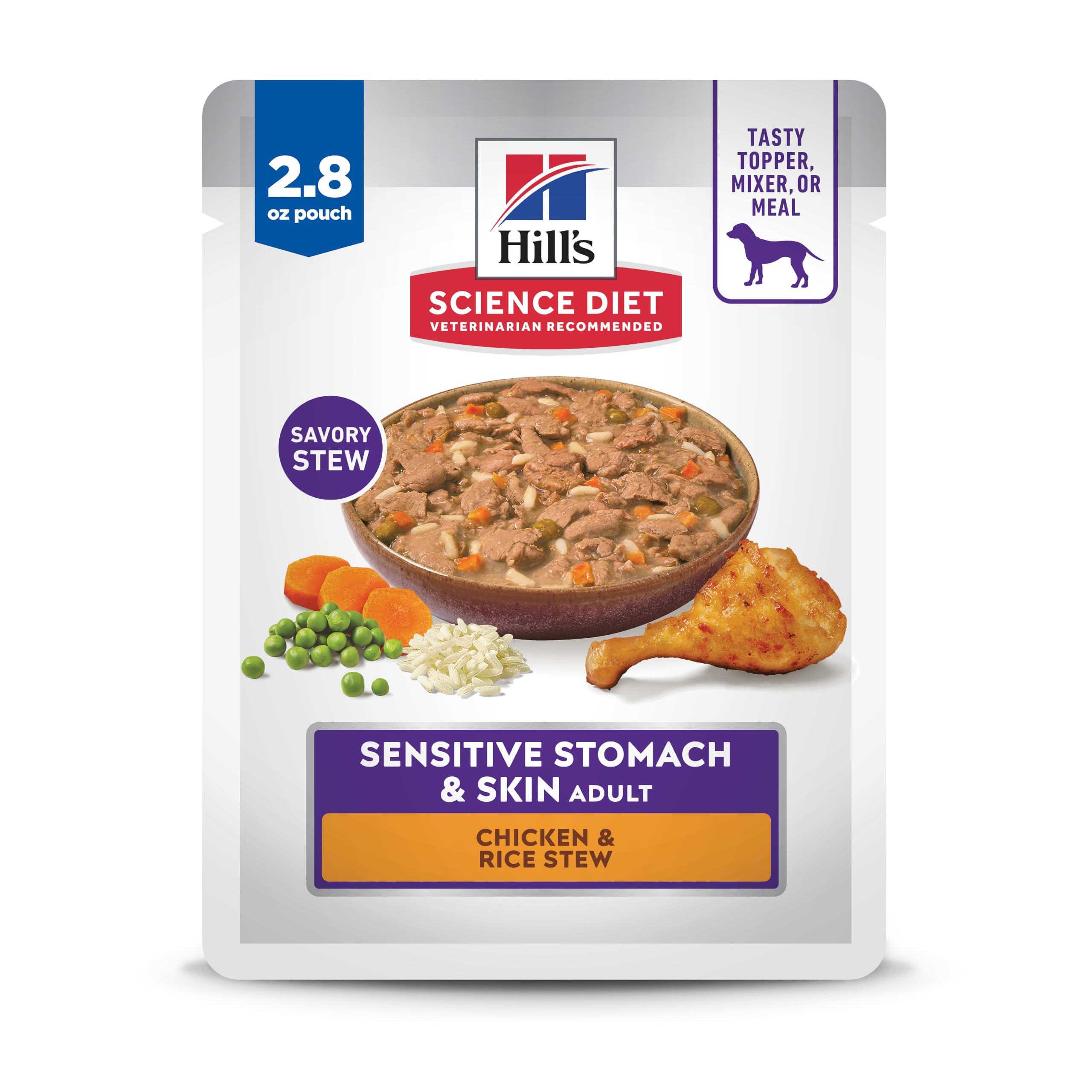 Hill's Science Diet emballage frontal montrant la pâtée appétente et informations clés