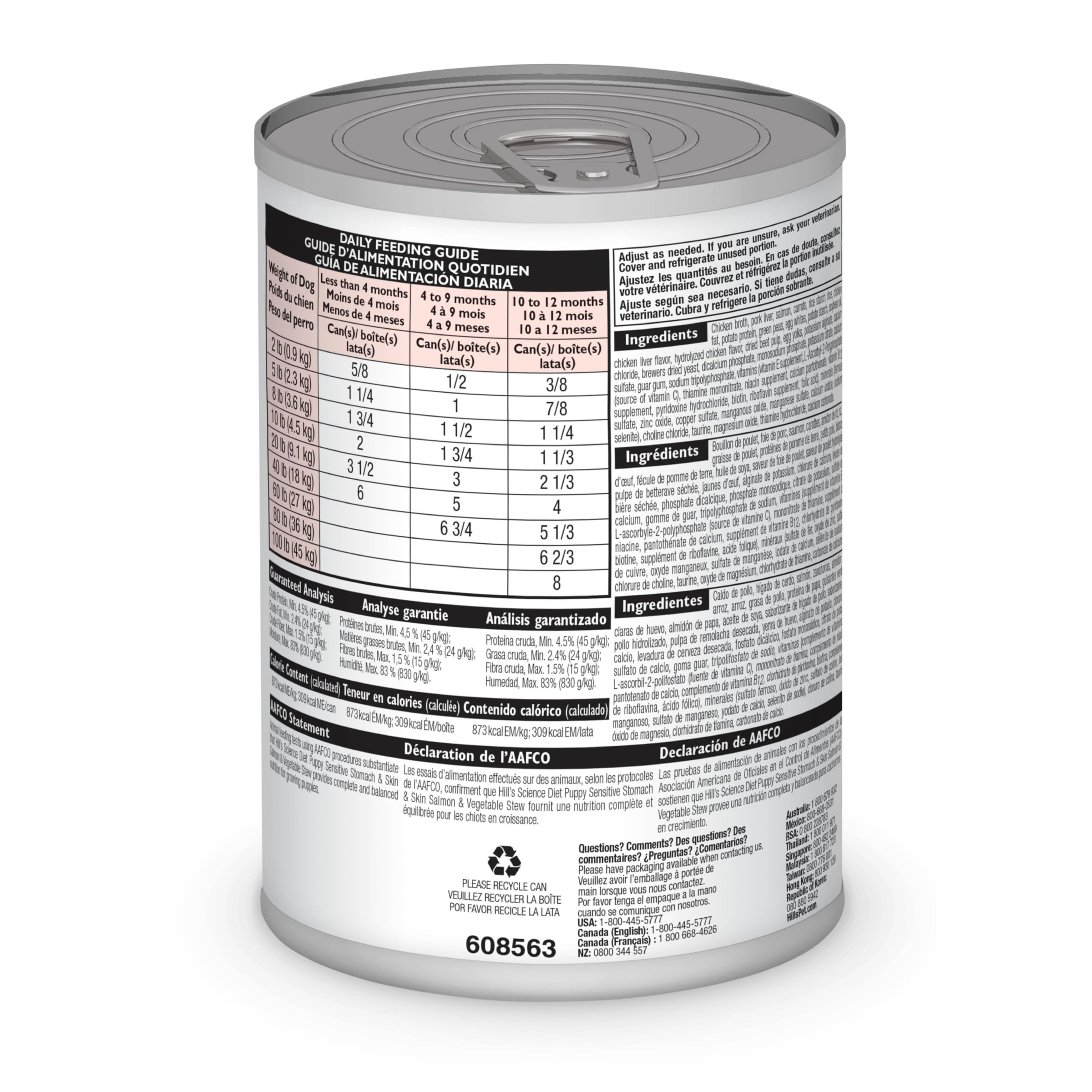 Hill's Science Diet gros plan sur la texture de la pâtée et digestion facilitée