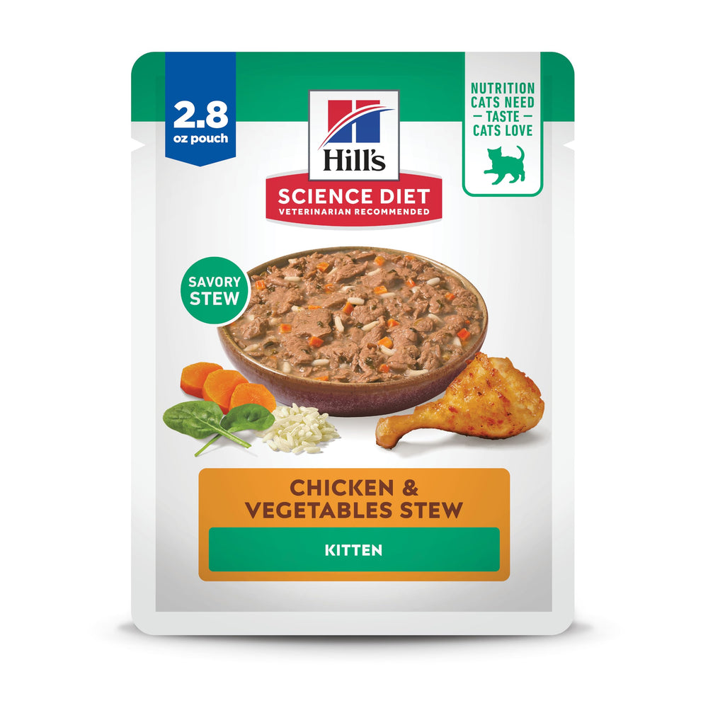 Hill's Science Diet sachet avant montrant étiquette et bénéfice nutritionnel