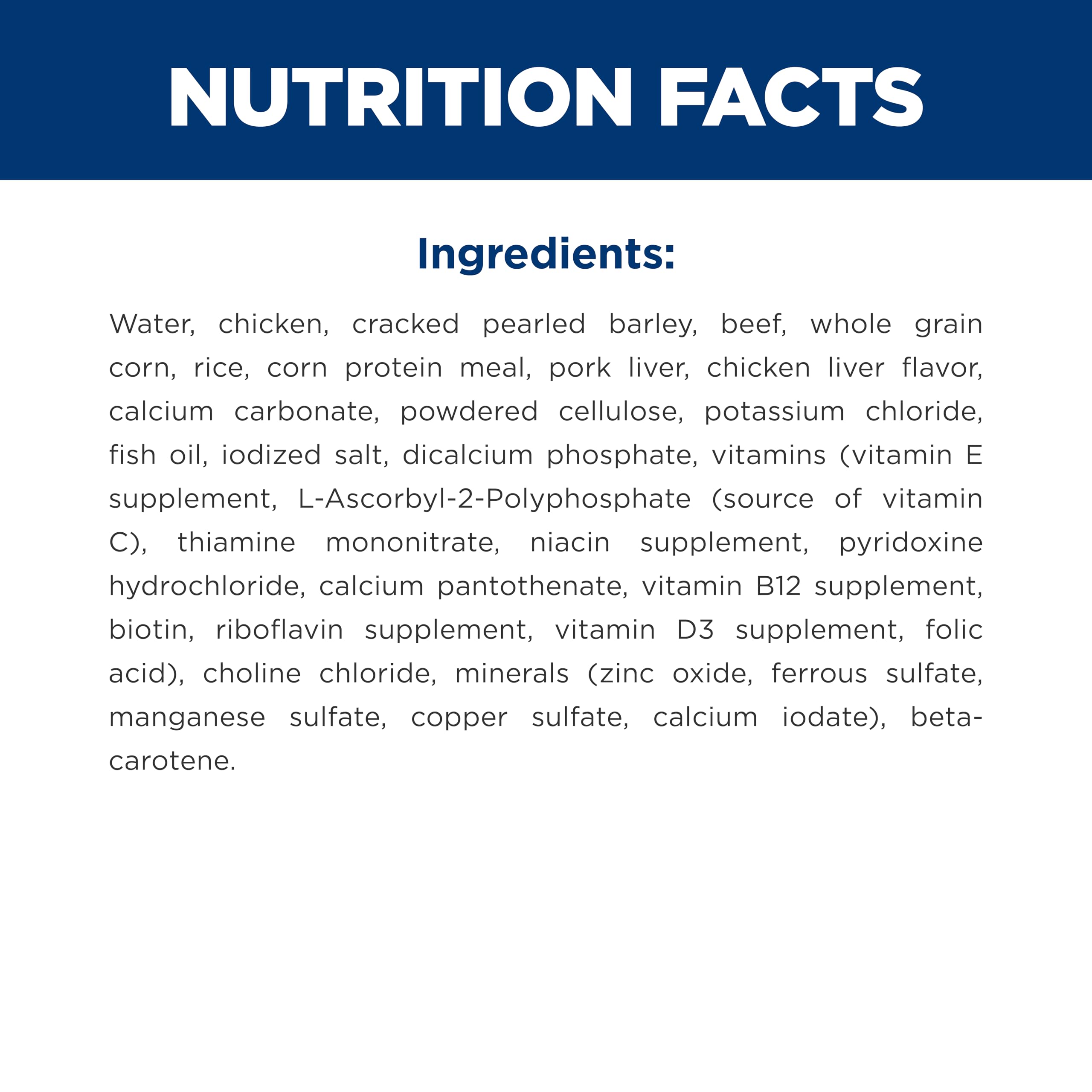 Hill's Science Diet ingrédients réels poulet et bœuf en gros plan, source de protéines