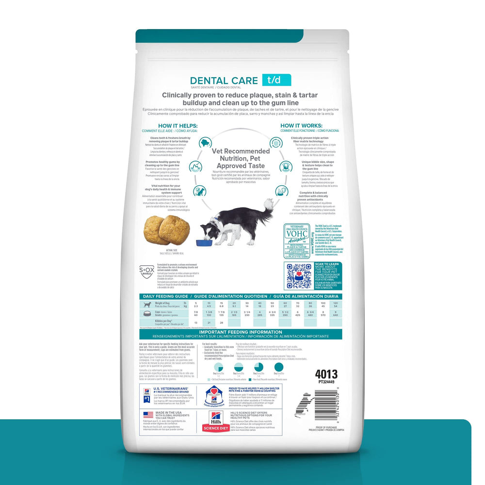 HILL'S PRESCRIPTION DIET gros plan de croquette mettant en évidence action abrasive
