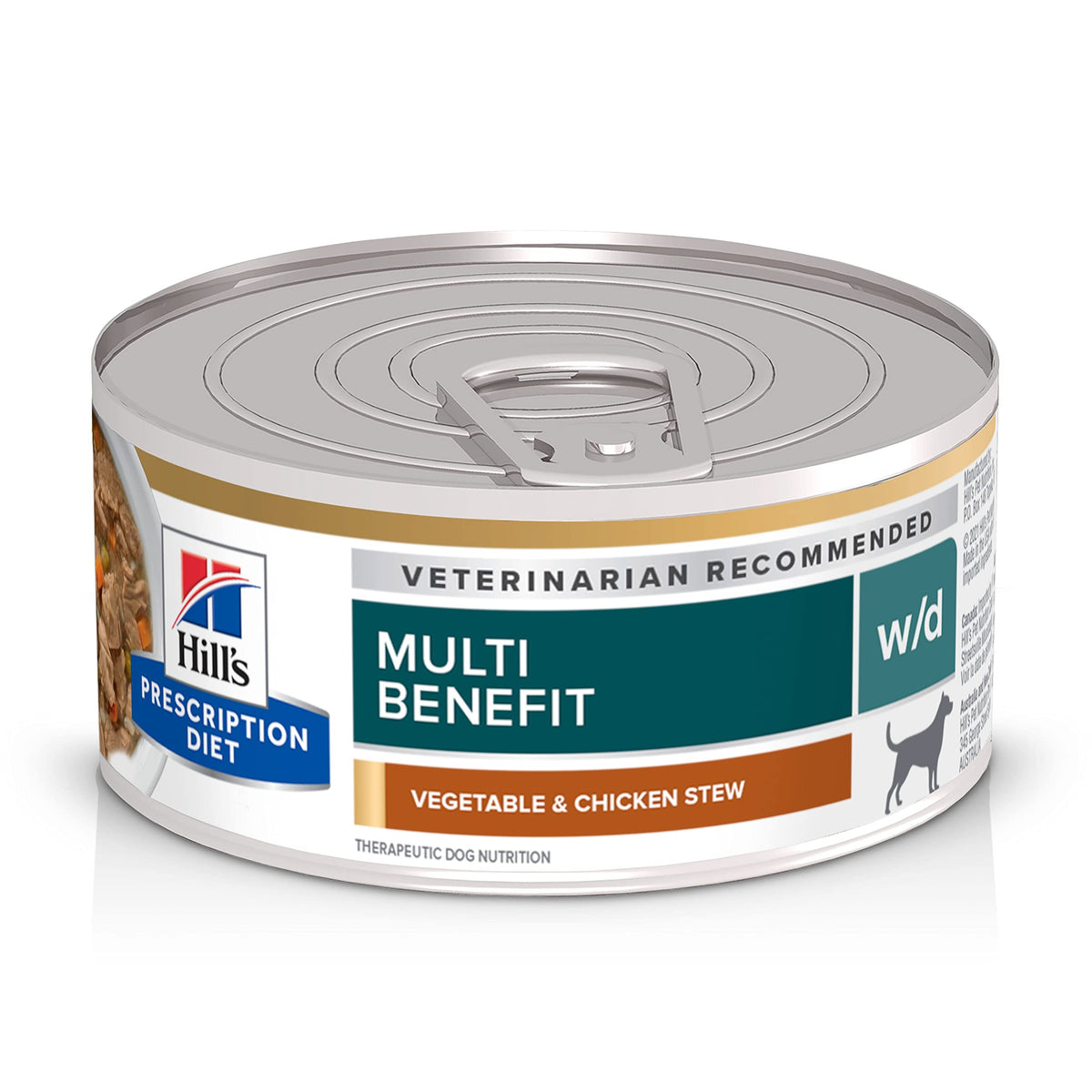 HILL'S PRESCRIPTION DIET emballage avant montrant formule w/d et bénéfice multi
