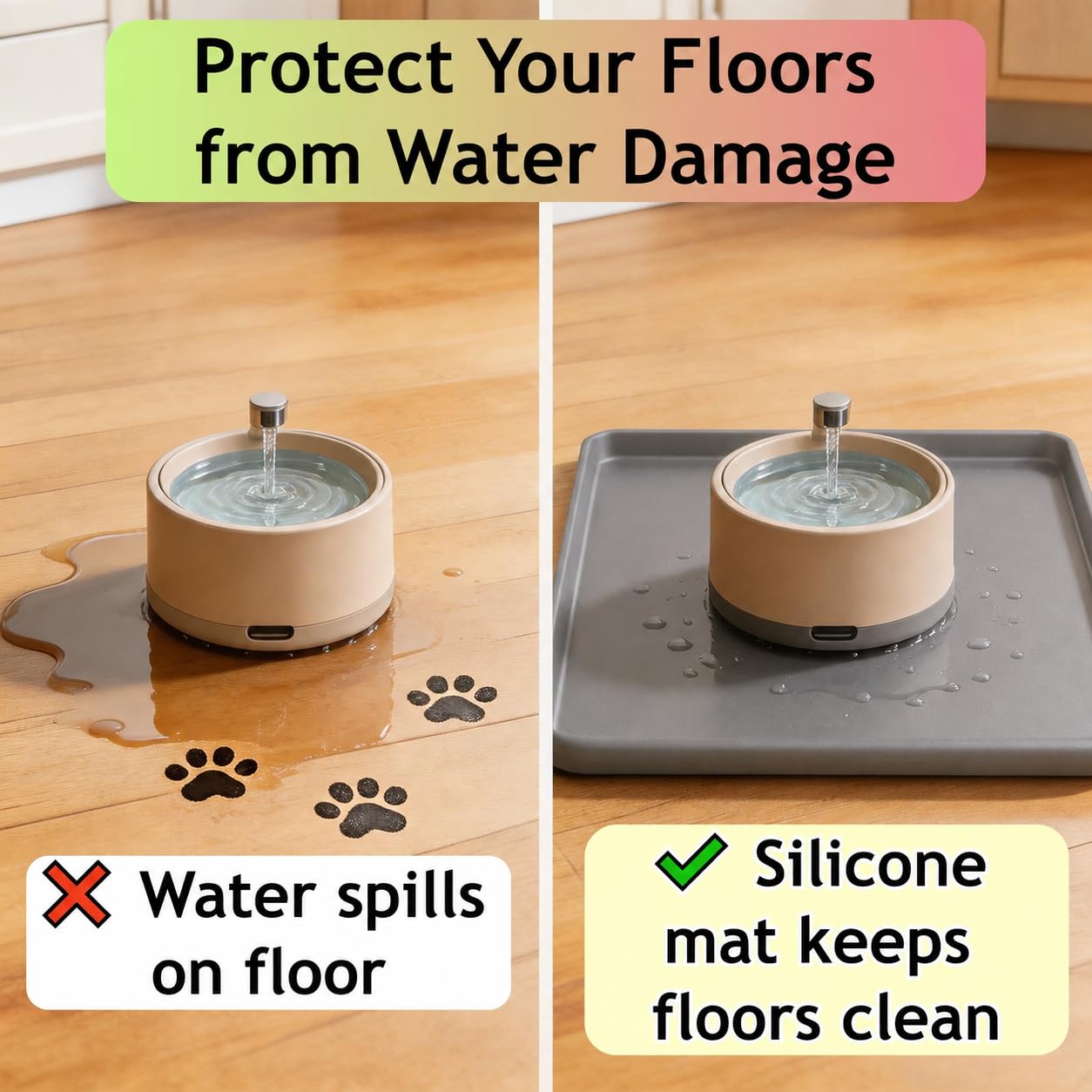 HiloFenar tapis placé dans lave-vaisselle, facile à nettoyer et hygiénique