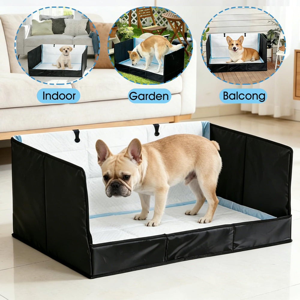 Himake comparaison taille montrant un chien small à côté du bac pour repères