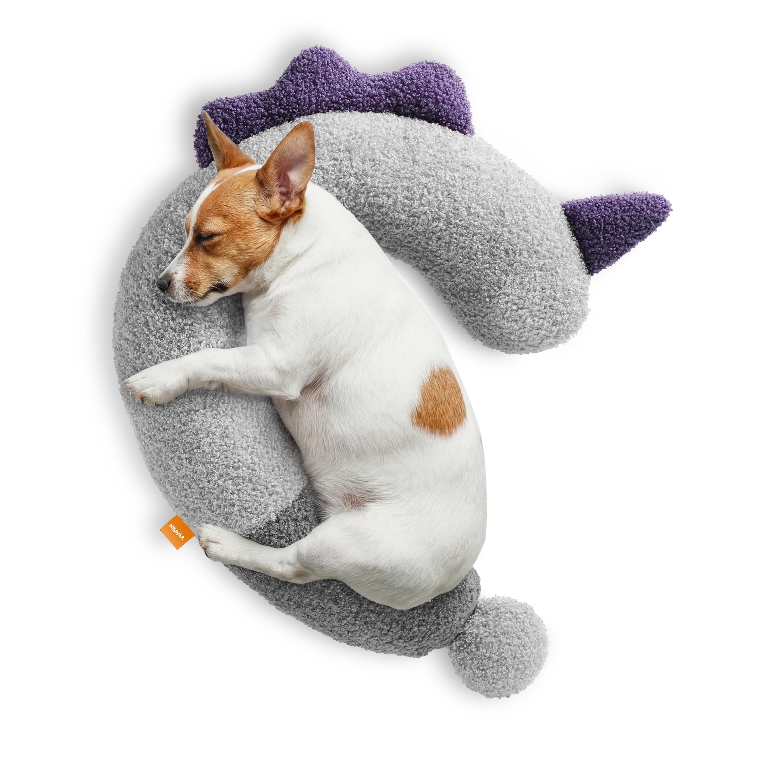 HiPetpy emballage avant montrant le coussin et ses dimensions, confort portable