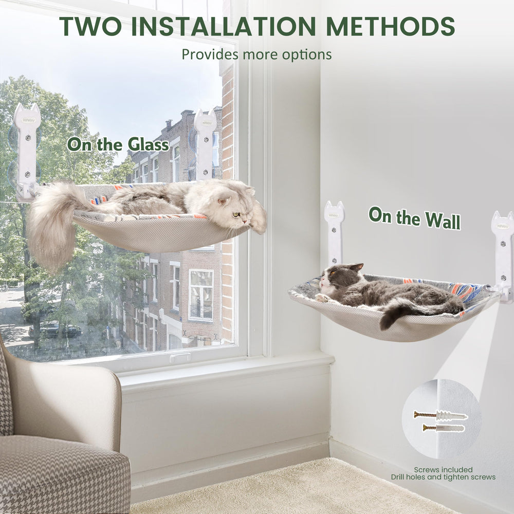 HiPetpy kit fixation avec ventouses et vis, installation flexible