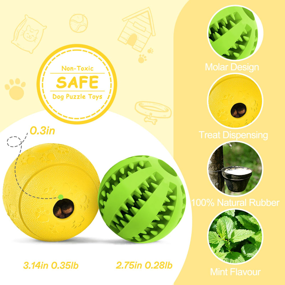 HIPPIH balle jaune face avec ouverture pour friandises ludiques