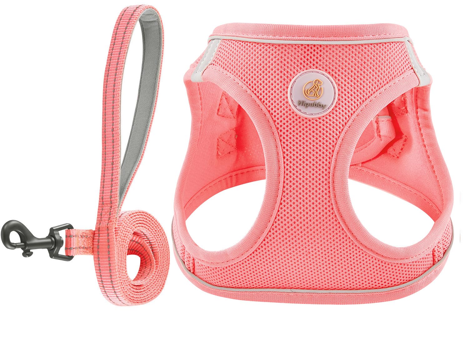 Hipubby harnais avant rose montrant coupe confortable et visibilité