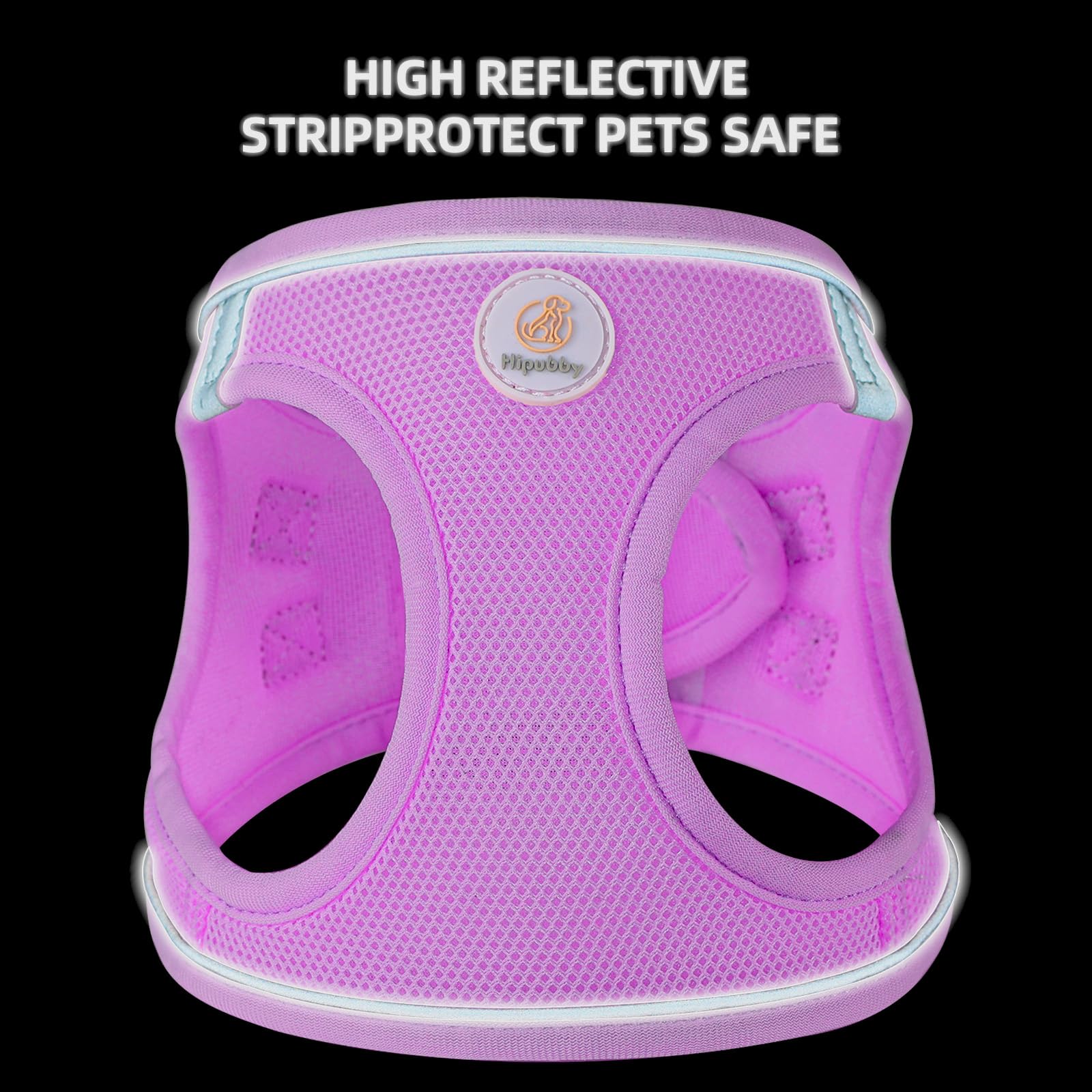 Hipubby laisse réfléchissante détail anneau pour meilleure visibilité