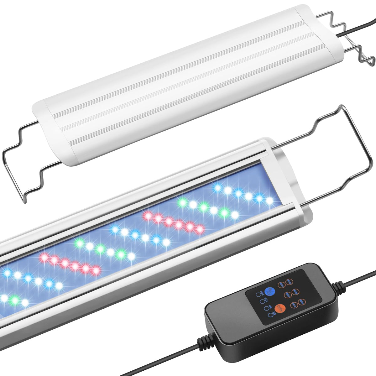 HITOP vue de face du luminaire allumé montrant rendu des couleurs et luminosité