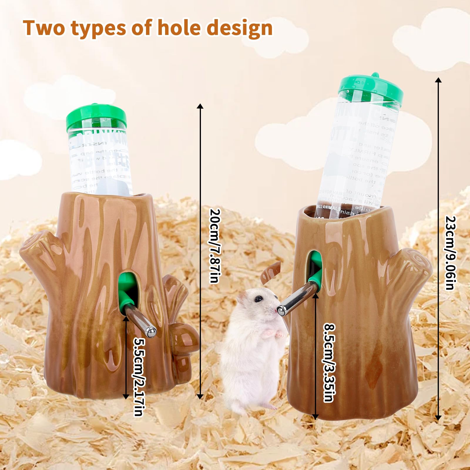 HJLSWXKQ comparaison échelle montrant taille 125 ml adaptée aux petits hamsters