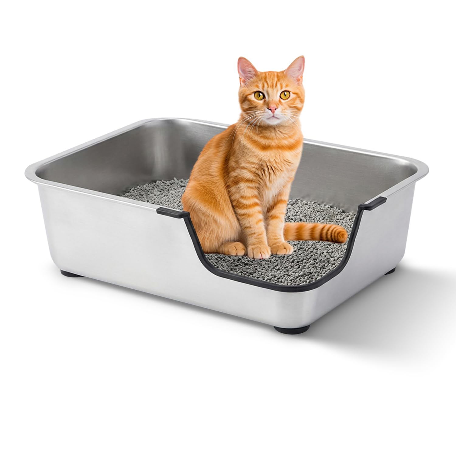 HNeekyr bac acier inox face avant robuste, durabilité et hygiène
