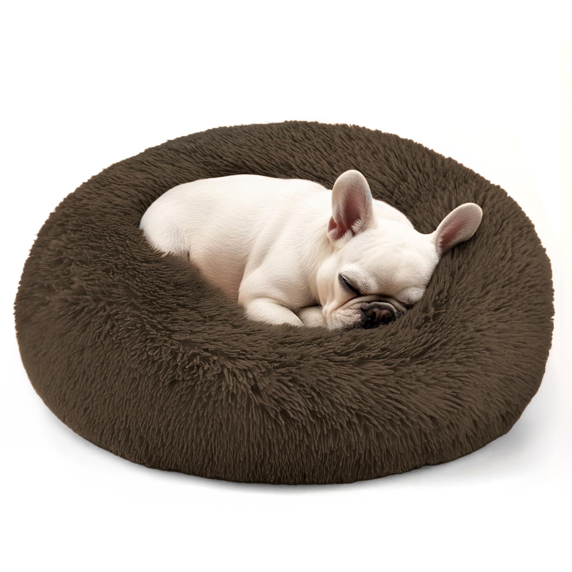 Hoewina lit donut devant montrant forme ronde et confort pour repos