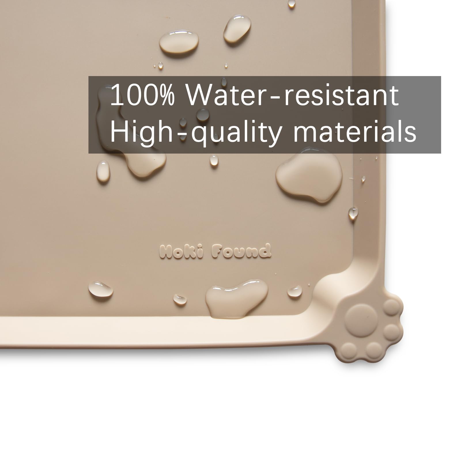 Hoki Found texture silicone gros plan durable et facile à nettoyer
